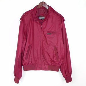 Vintage Members Only Jacket Red Maroon Zip Up